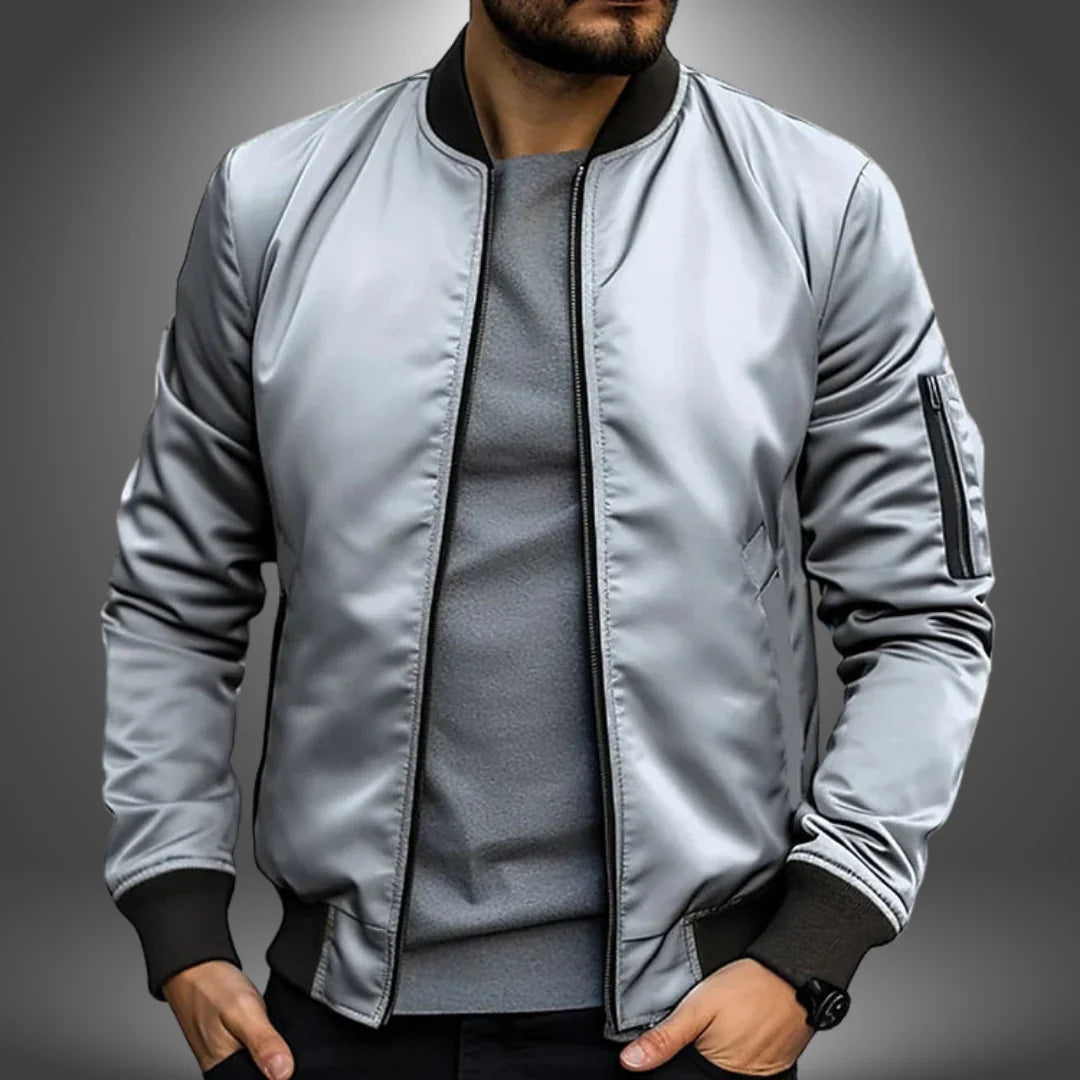 Men's Lightweight Bomber Jacket Casual Windbreaker for Modern Streetwear 7