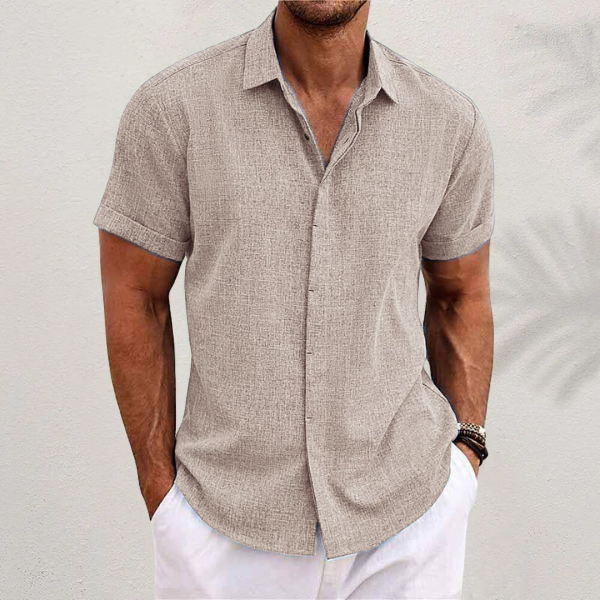 Men's Linen Shirt Lightweight Breathable Casual Summer Essential 8