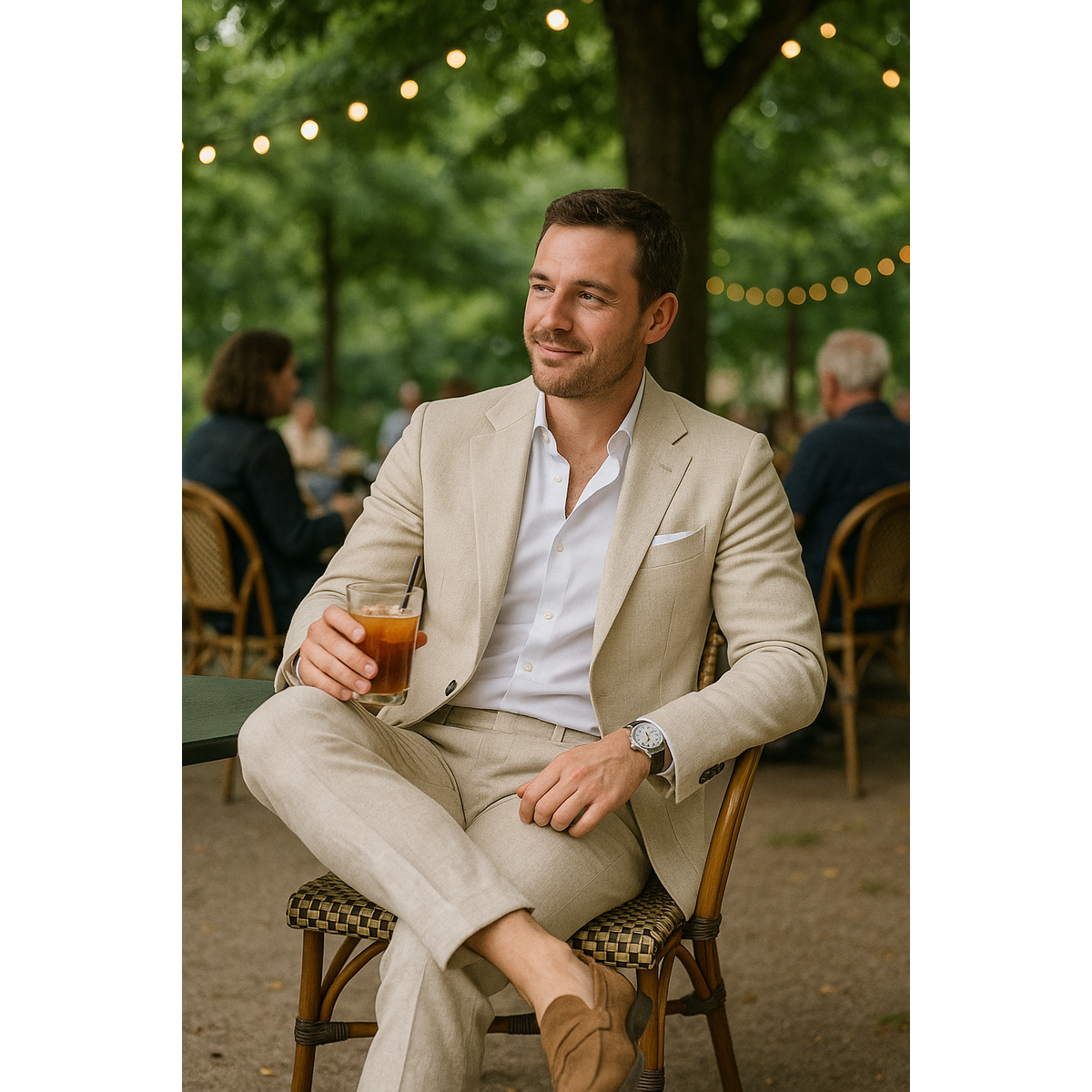 Men's Linen Suit Lightweight Stylish Autumn Fashion Casual Formal 2