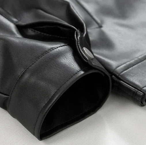 Men's Oversized Leather Bomber Jacket Stylish Edge for Modern Streetwear 3