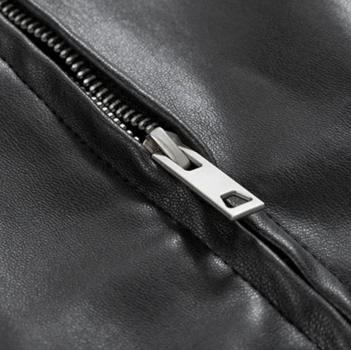 Men's Oversized Leather Bomber Jacket Stylish Edge for Modern Streetwear 4