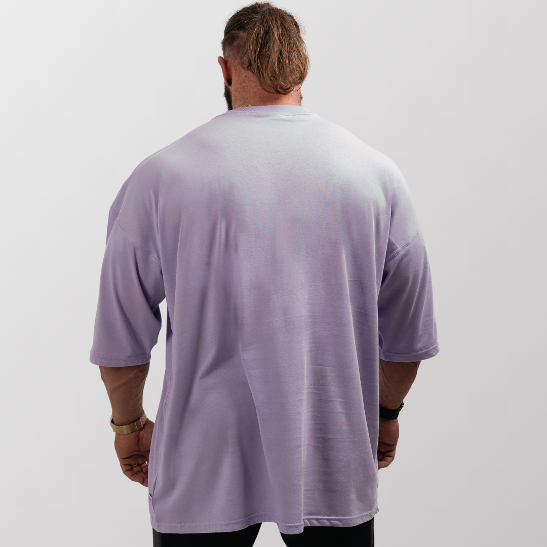 Men's Oversized T-Shirt - Soft Cotton Drop Shoulder Tee in Neutral Tones 7