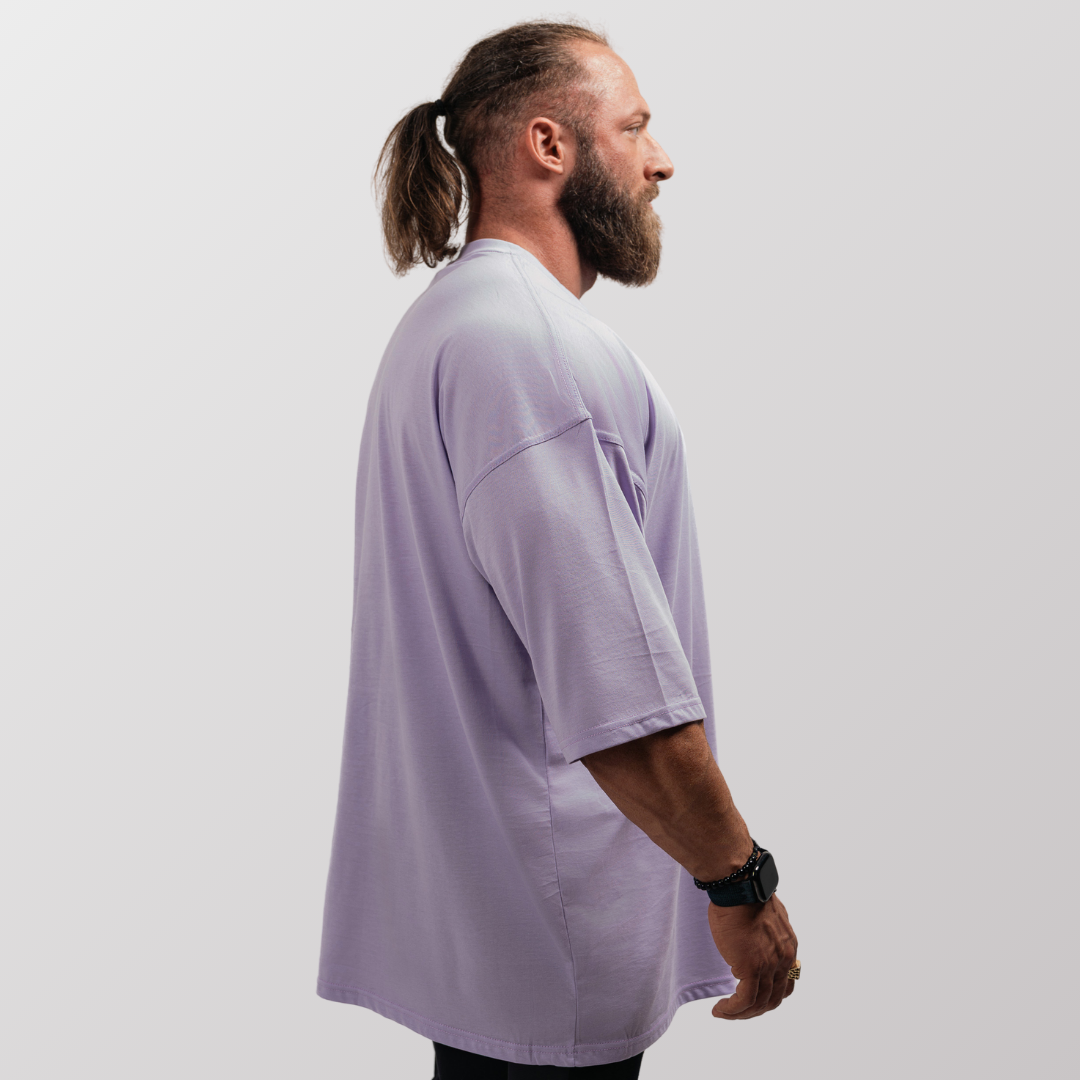 Men's Oversized T-Shirt - Soft Cotton Drop Shoulder Tee in Neutral Tones 8