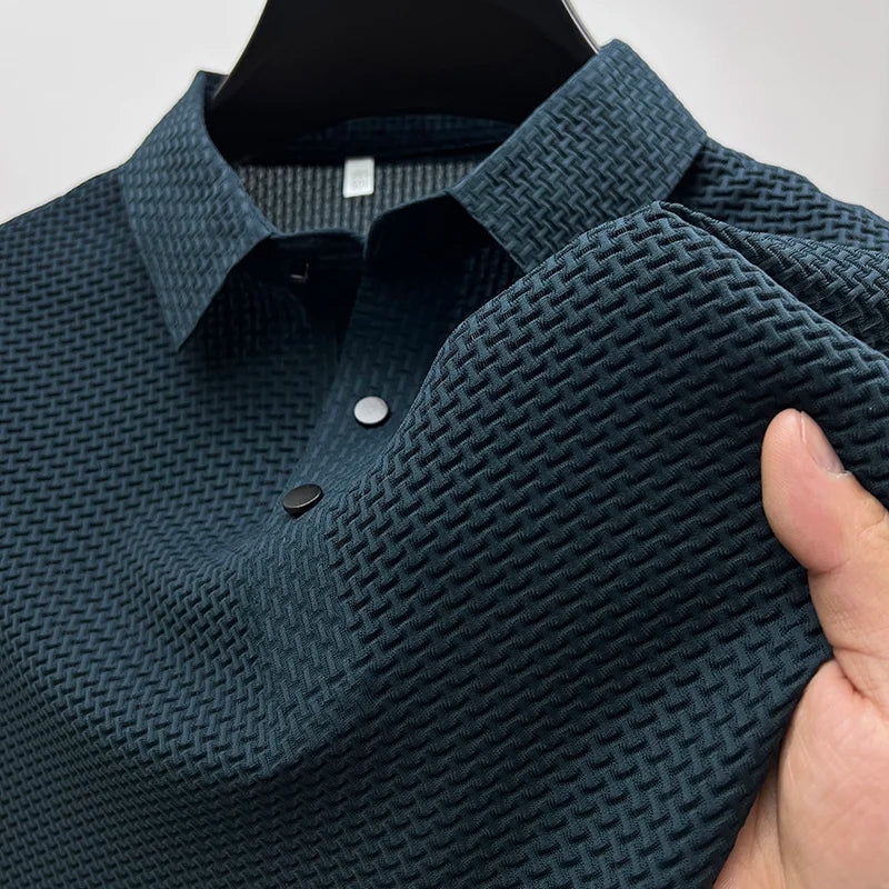 Men's Polo Shirt Short-Sleeved Casual Sophistication Modern Fit 0