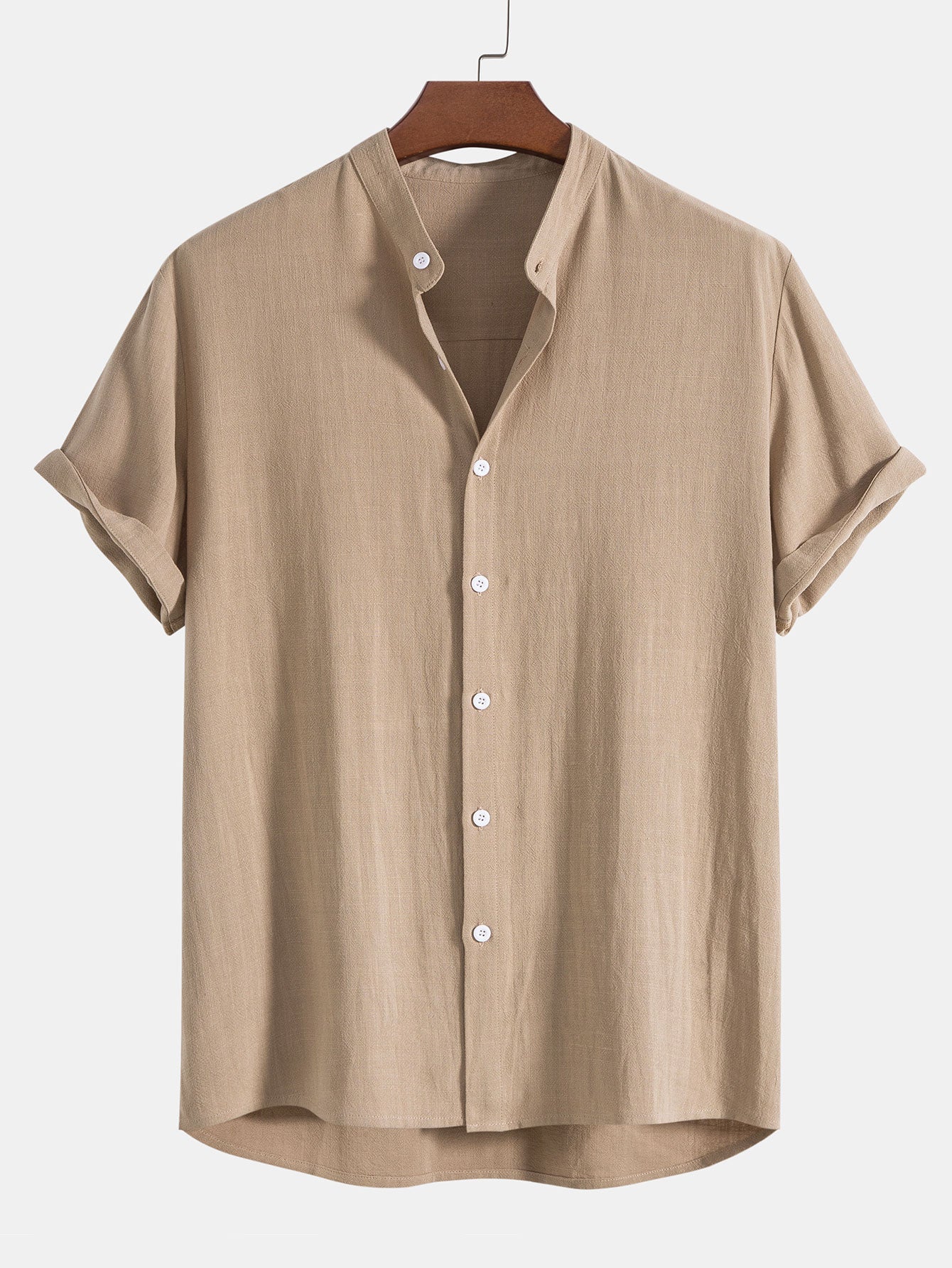 Men's Summer Set Short-Sleeved Shirt and Trousers Casual Relaxed Fit 1