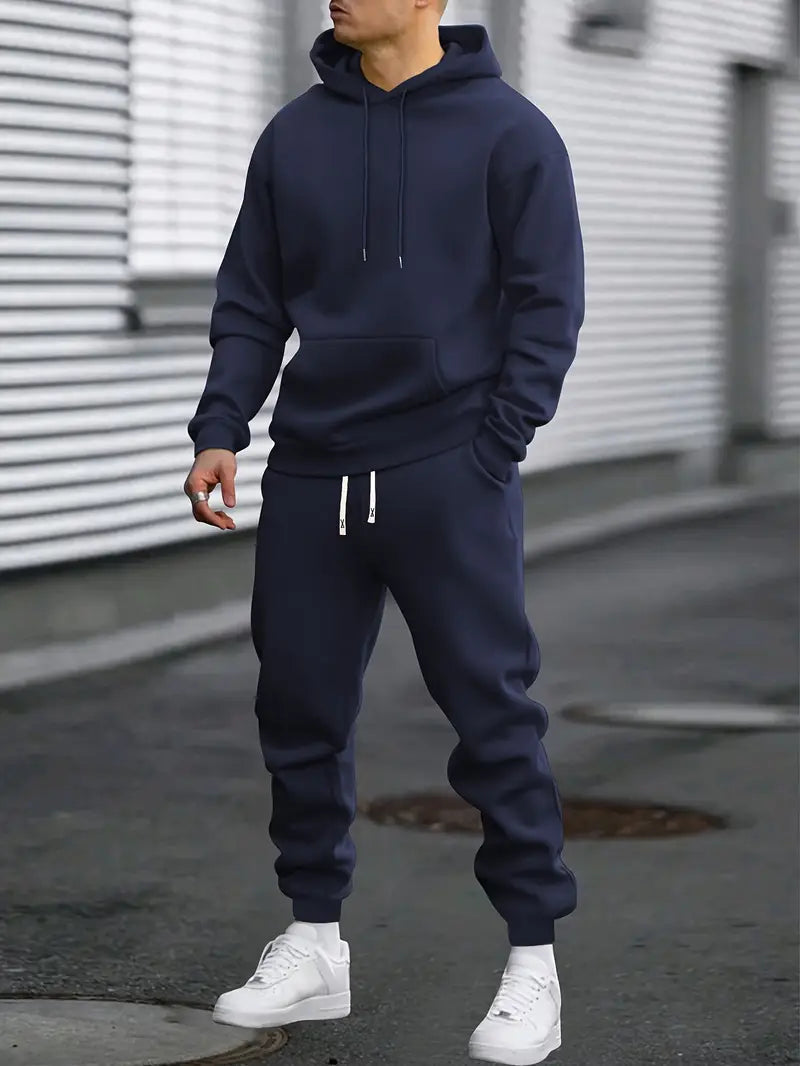 Men's Tracksuit 2-Piece Co-ord Hoodie and Joggers Casual Fit 3