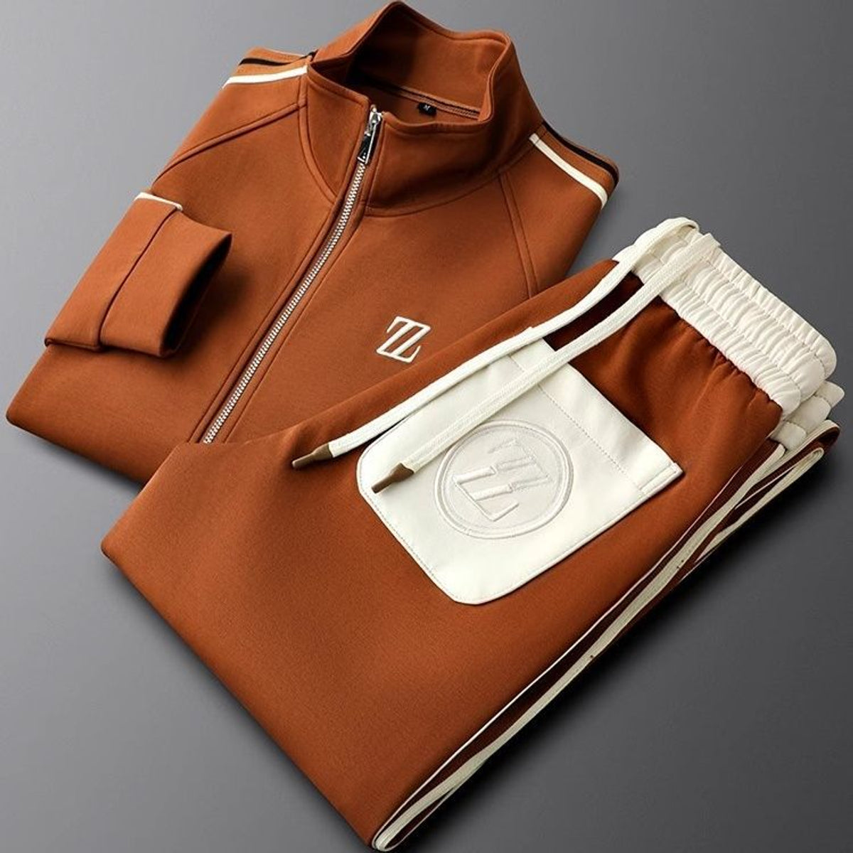 Men's Tracksuit 2 Piece Set Modern Athletic Style with Sporty Stripes 0