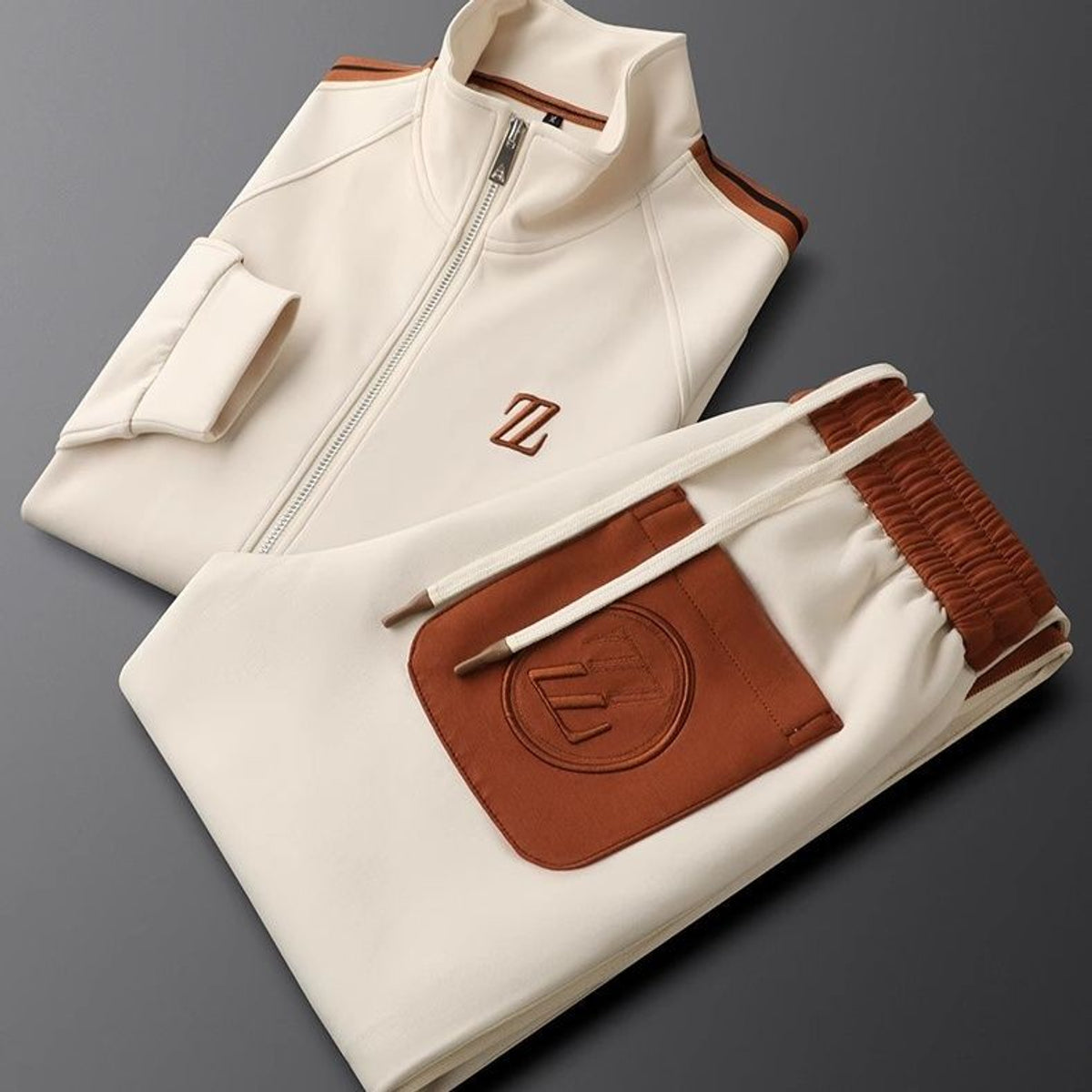 Men's Tracksuit 2 Piece Set Modern Athletic Style with Sporty Stripes 4