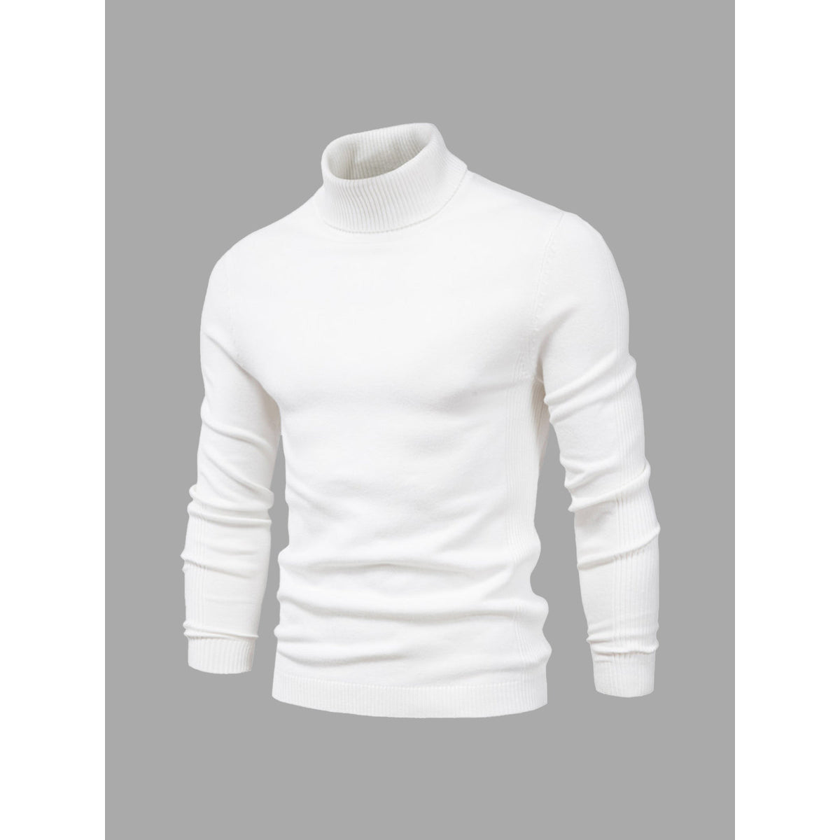 Men's Turtleneck Sweater Soft Cotton Casual Elegant Design 0