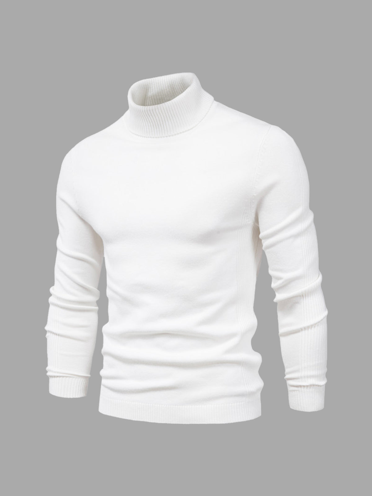 Men's Turtleneck Sweater Soft Cotton Casual Elegant Design 0