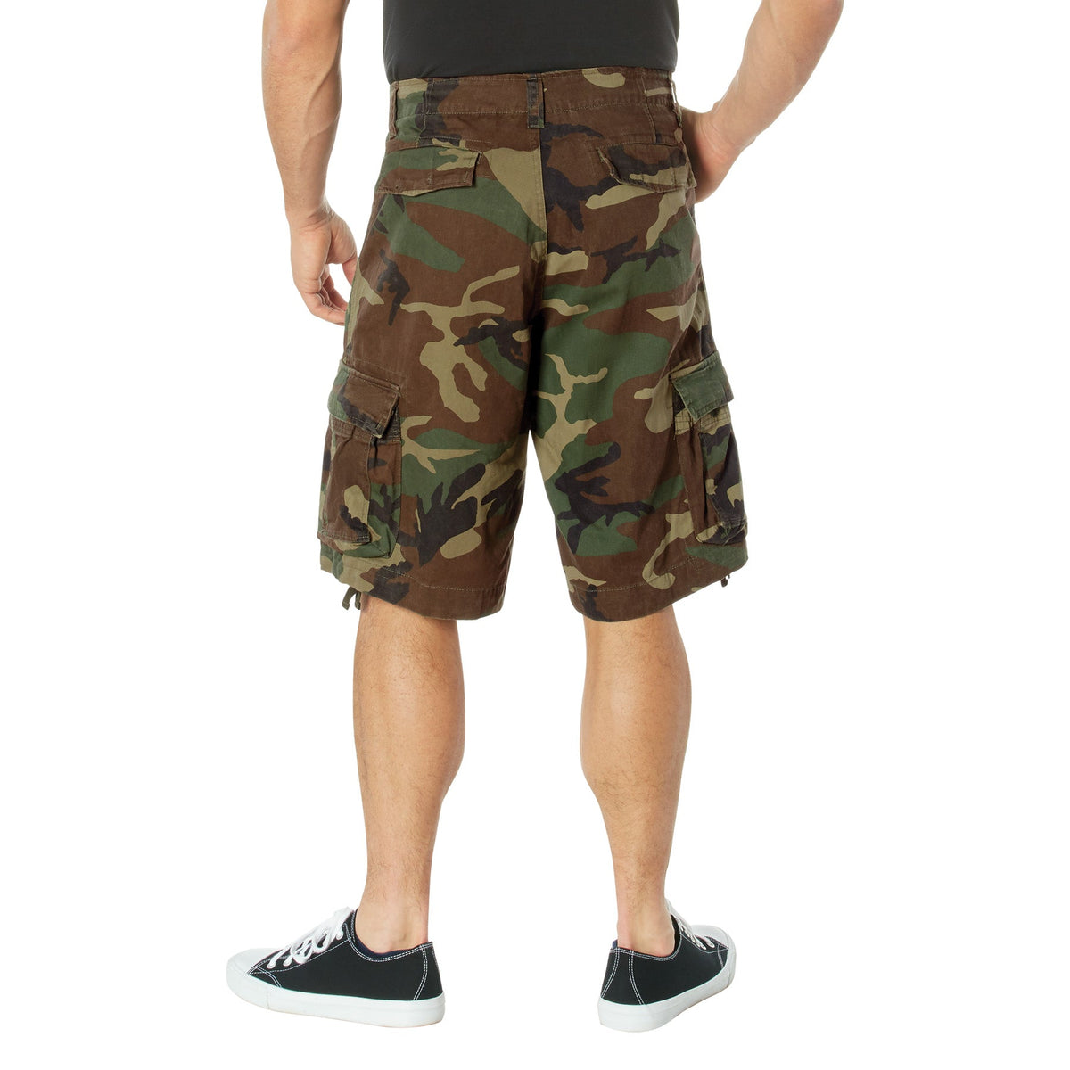 Men's Utility Shorts Vintage Camo Relaxed Fit Heavyweight Cotton 7