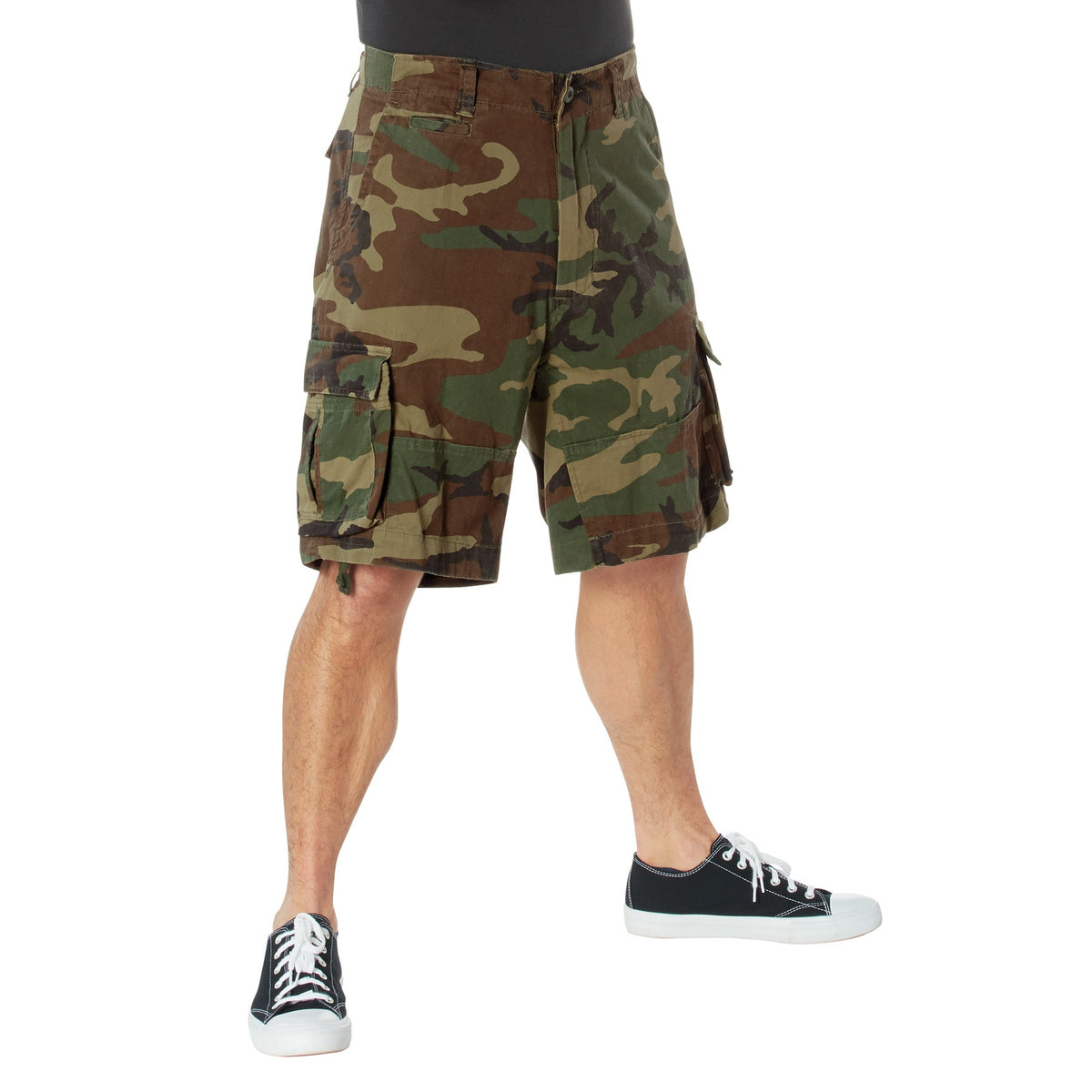Men's Utility Shorts Vintage Camo Relaxed Fit Heavyweight Cotton 8