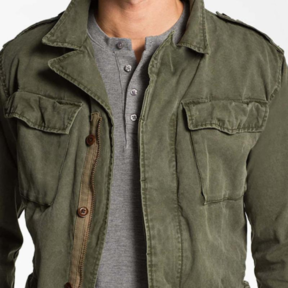 Men's Vintage Field Jacket Casual Utility Outerwear Durable for Winter 2