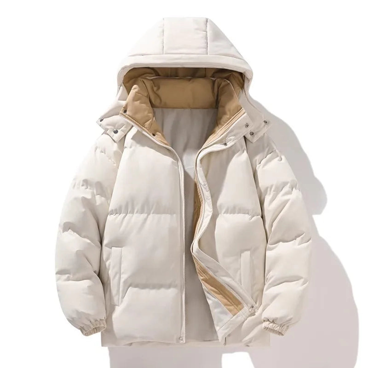 Men's Winter Coat Elegant Parka Casual Loose Fit Windproof Design 5