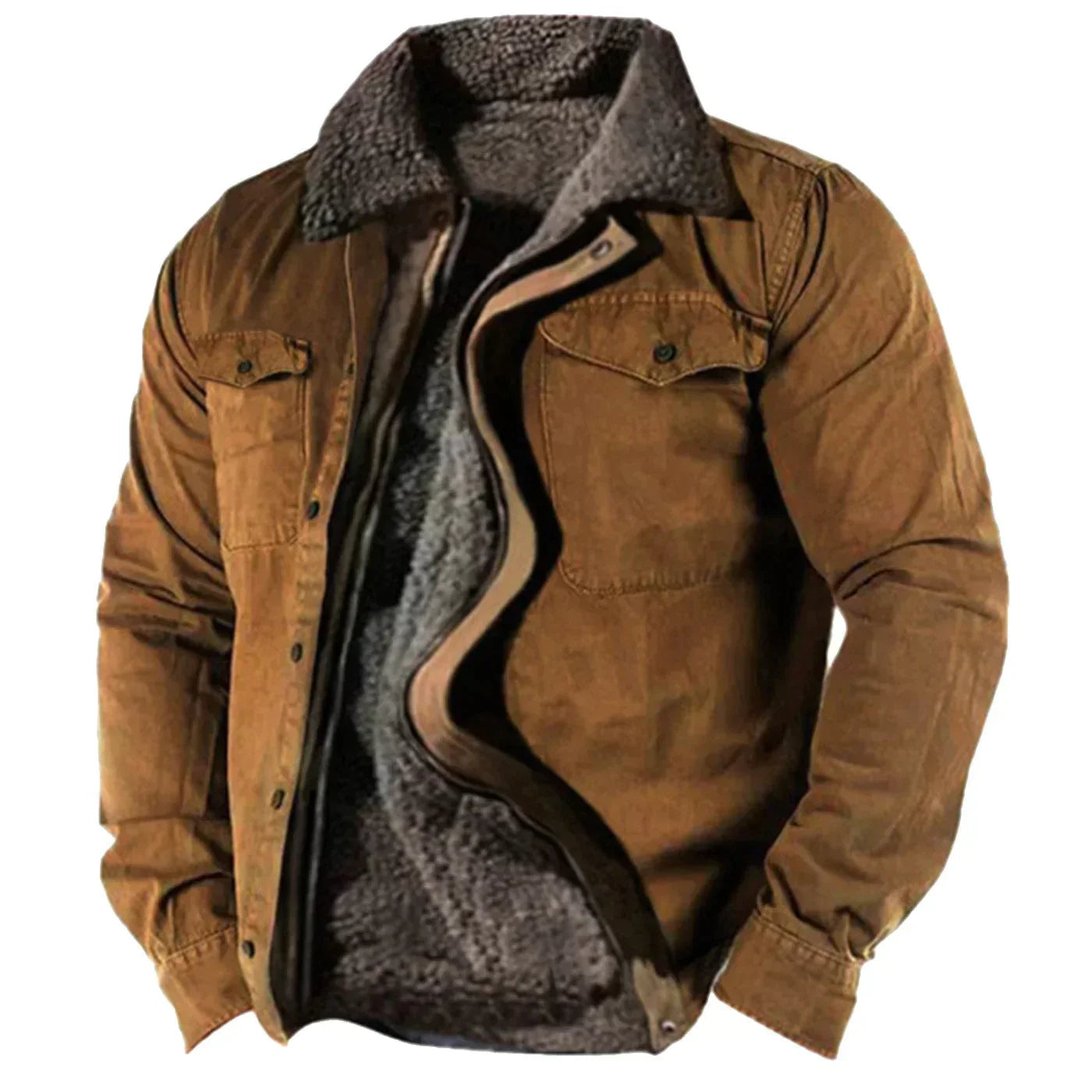 Men's Winter Jacket Sherpa-Lined Utility Classic Western Workwear 0