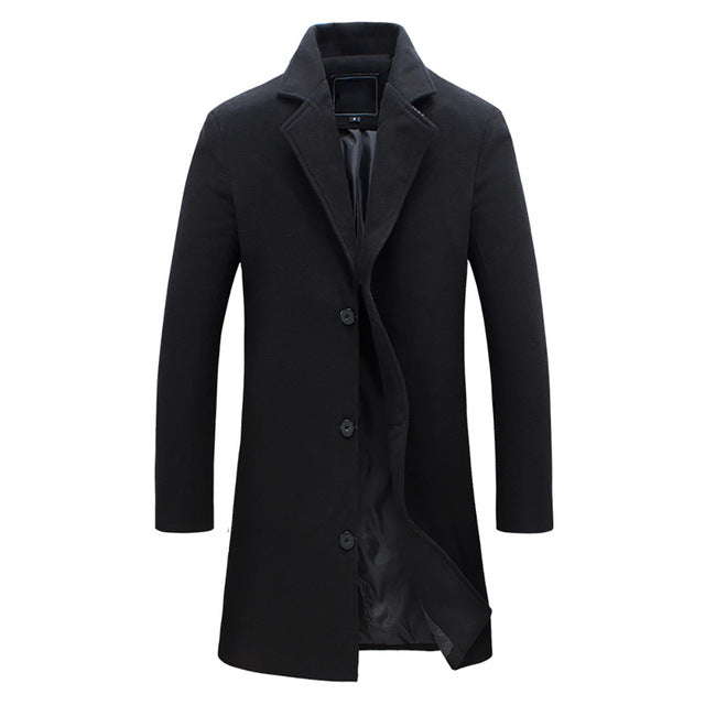 Men's Winter Trench Coat Classic Style Insulated Warmth for Cold Weather 0