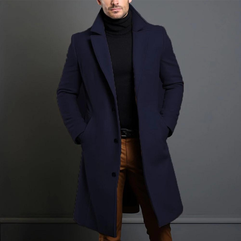 Men's Wool Coat Classic Stylish Warm Outerwear Premium Quality 3