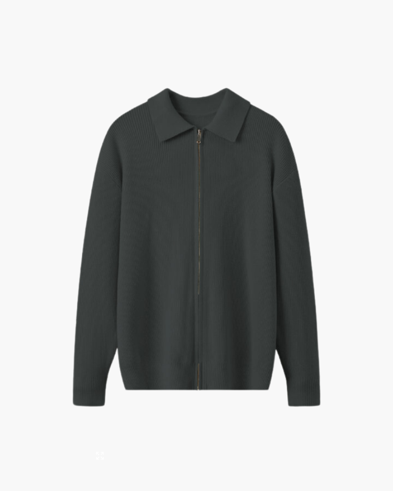 Men's Wool Vest Casual Elegant Zip Sweater Premium Wool Fabric 0