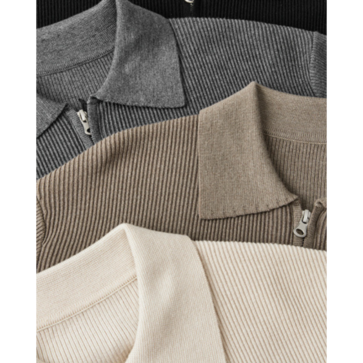 Men's Wool Vest Casual Elegant Zip Sweater Premium Wool Fabric 2