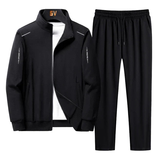 Men's Zip Up Tracksuit Set with Jogger Pants Athletic Jacket Casual Wear 0