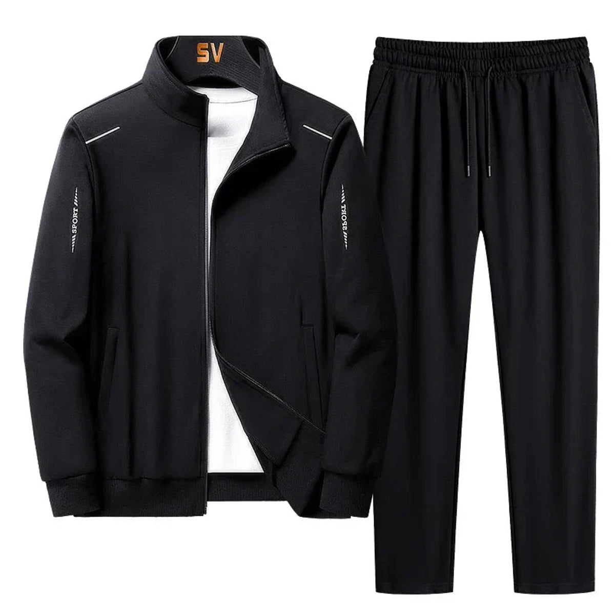 Men's Zip Up Tracksuit Set with Jogger Pants Athletic Jacket Casual Wear 3