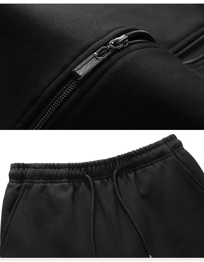 Men's Zip Up Tracksuit Set with Jogger Pants Athletic Jacket Casual Wear 4