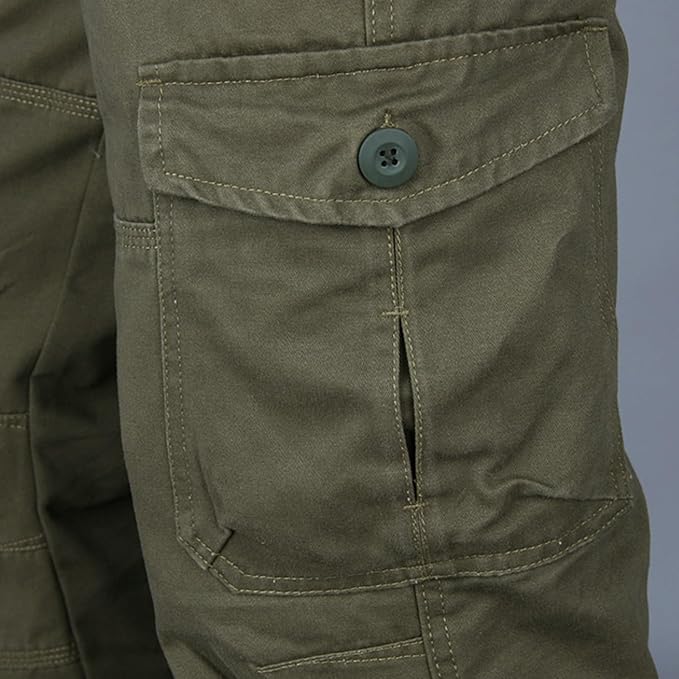 Mens Black Cargo Pants - High Waist, Relaxed Fit, Utility Pockets, Soft Durable Fabric 2