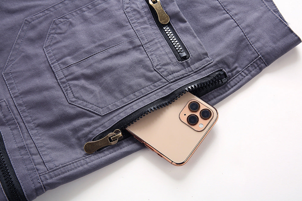 Mens Cargo Shorts Tactical Outdoor Functional with Pockets Black 5