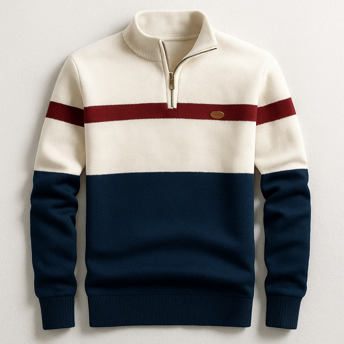 Mens Pullover Sweater Quarter-Zip Midweight Cotton Stylish Comfort 0