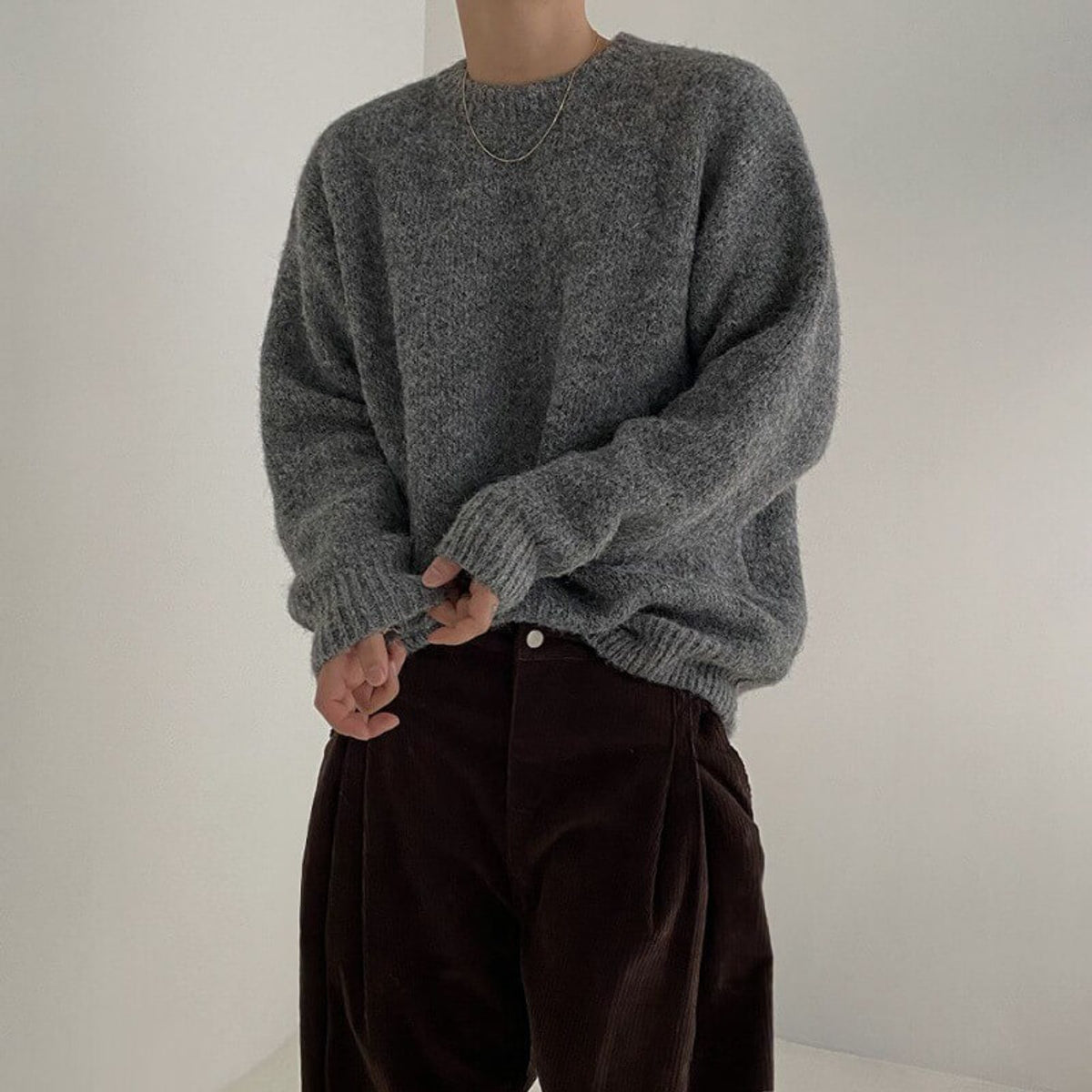 Milano Knit Wool Sweater Cozy Textured Design for Winter Evenings