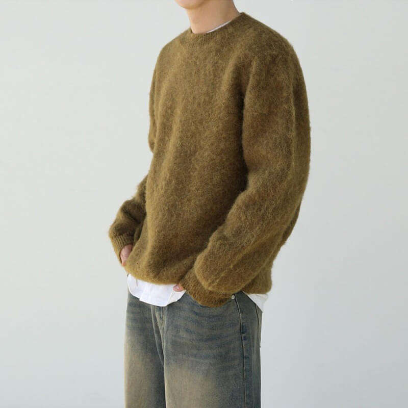 Milano Knit Wool Sweater Cozy Textured Design for Winter Evenings