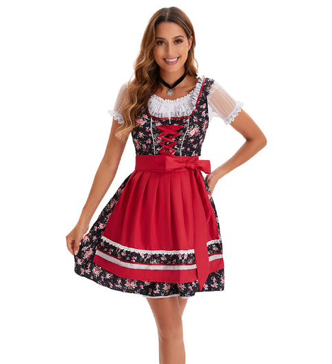 Modern Oktoberfest Dirndl Dress Women Stylish Comfortable Festive Wear 4