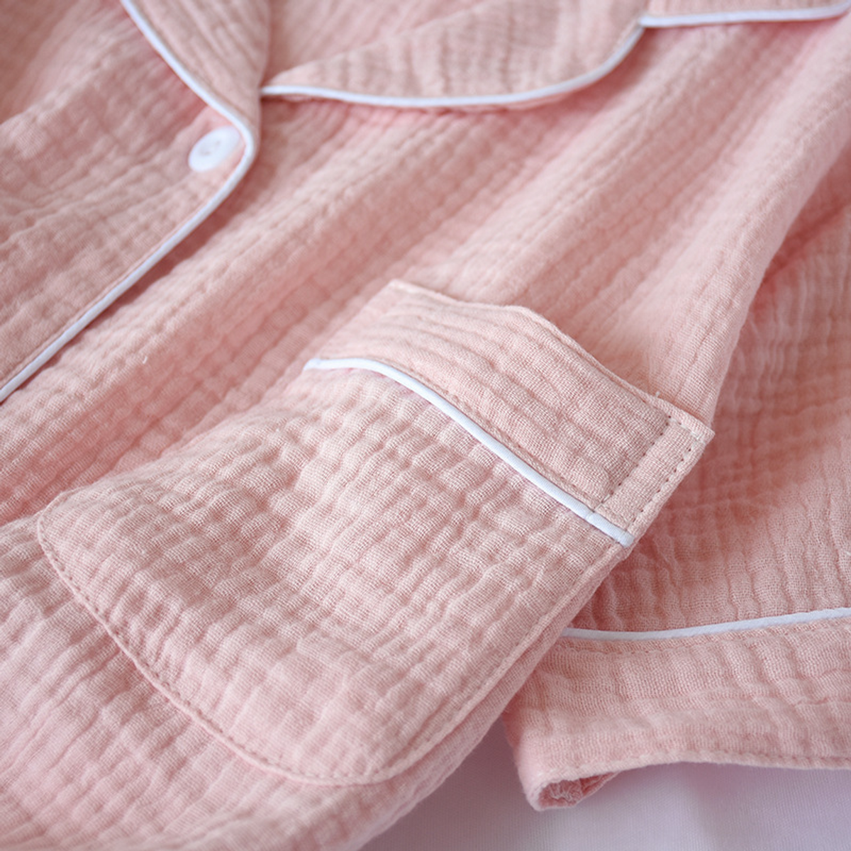 Muslin Cotton Pajama Set Lightweight Breathable Sleepwear for Women 2