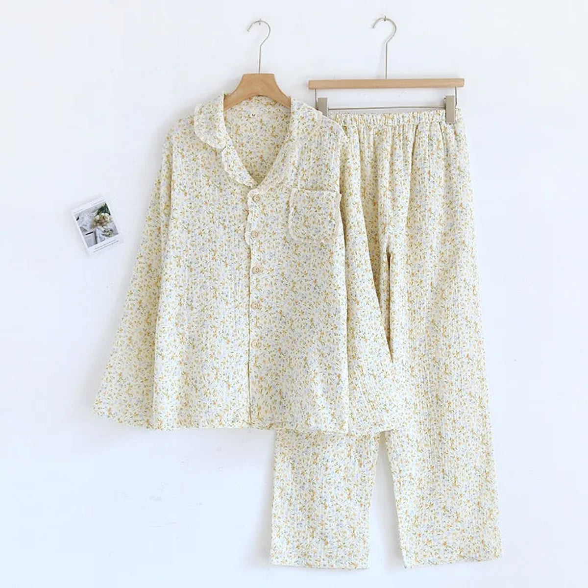 Muslin Cotton Pajama Set Women Floral Print Lightweight Comfort 6