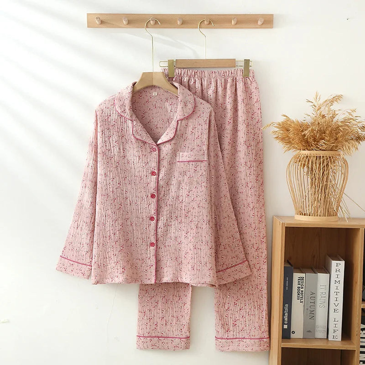 Muslin Cotton Pajama Set Women Lightweight Breathable Comfort Summer 3