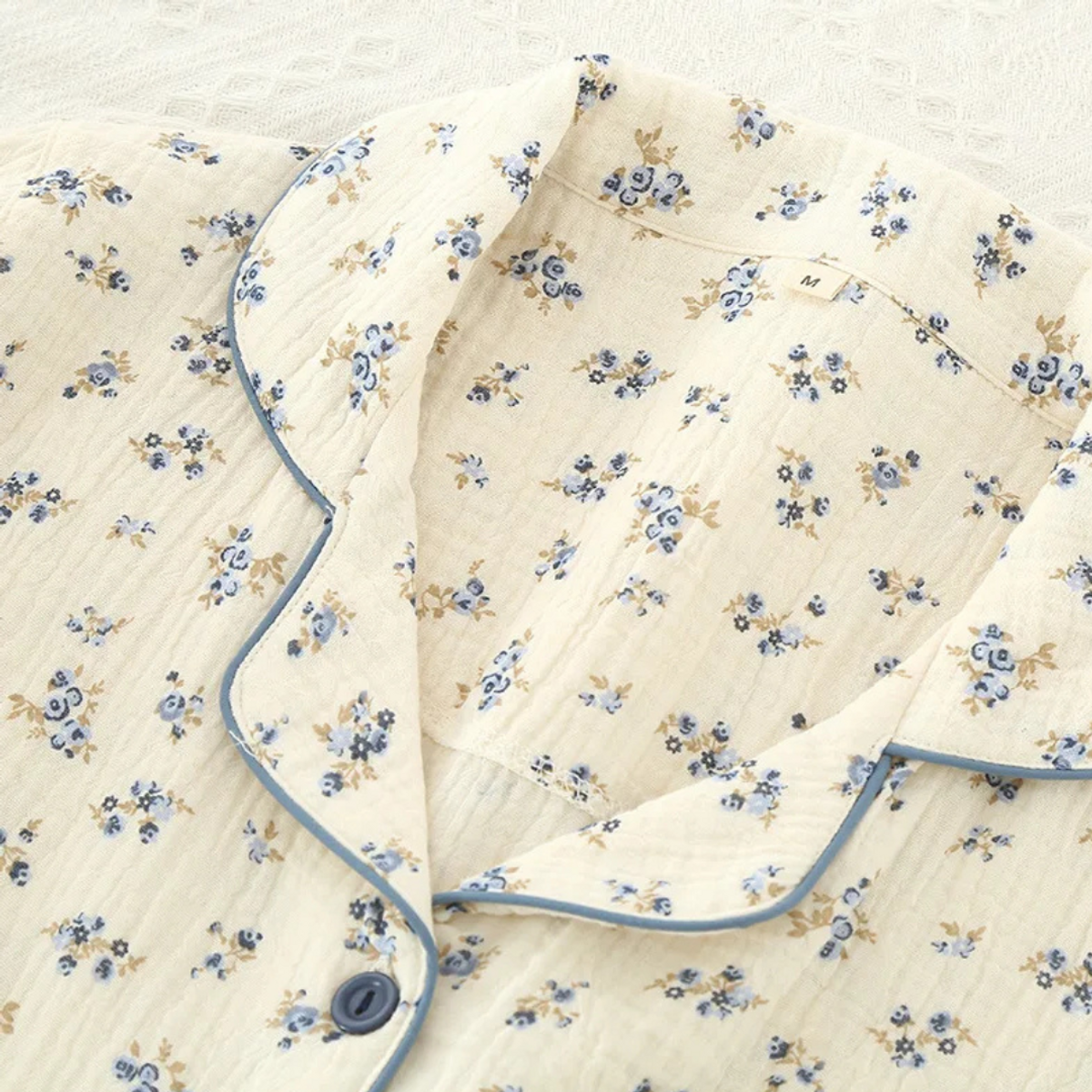 Muslin Cotton Pajama Set Women Lightweight Breathable Comfort Summer 4