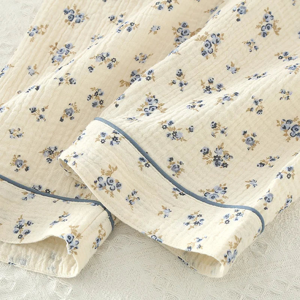 Muslin Cotton Pajama Set Women Lightweight Breathable Comfort Summer 7