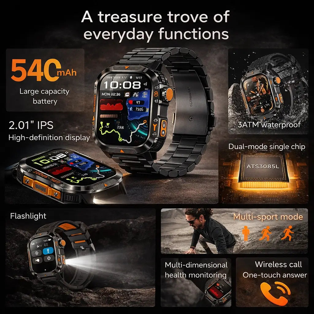 NovaForce X2 Pro | GPS Smartwatch with 100+ Sports Modes | Rugged Design for Outdoor Adventures 2