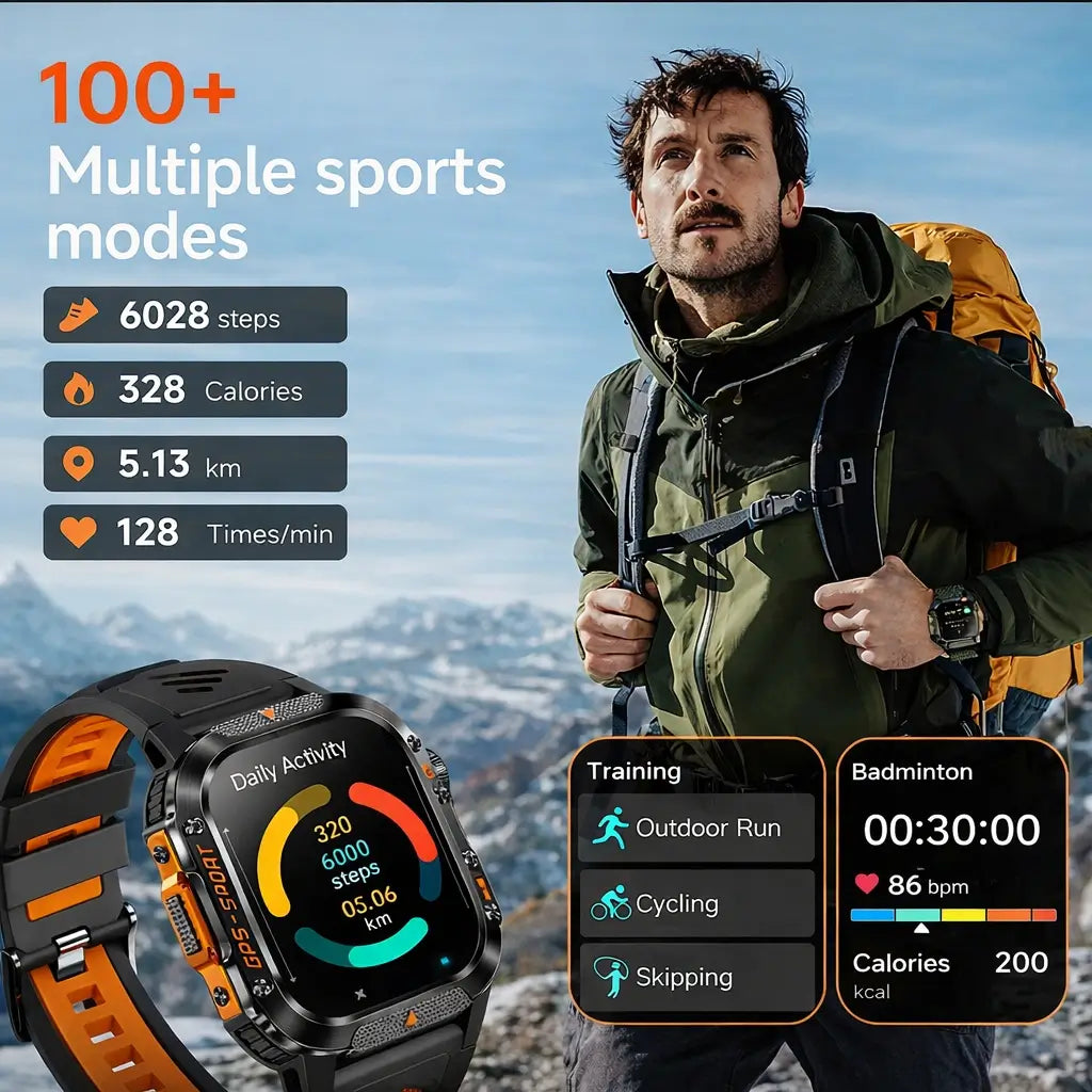 NovaForce X2 Pro | GPS Smartwatch with 100+ Sports Modes | Rugged Design for Outdoor Adventures 5