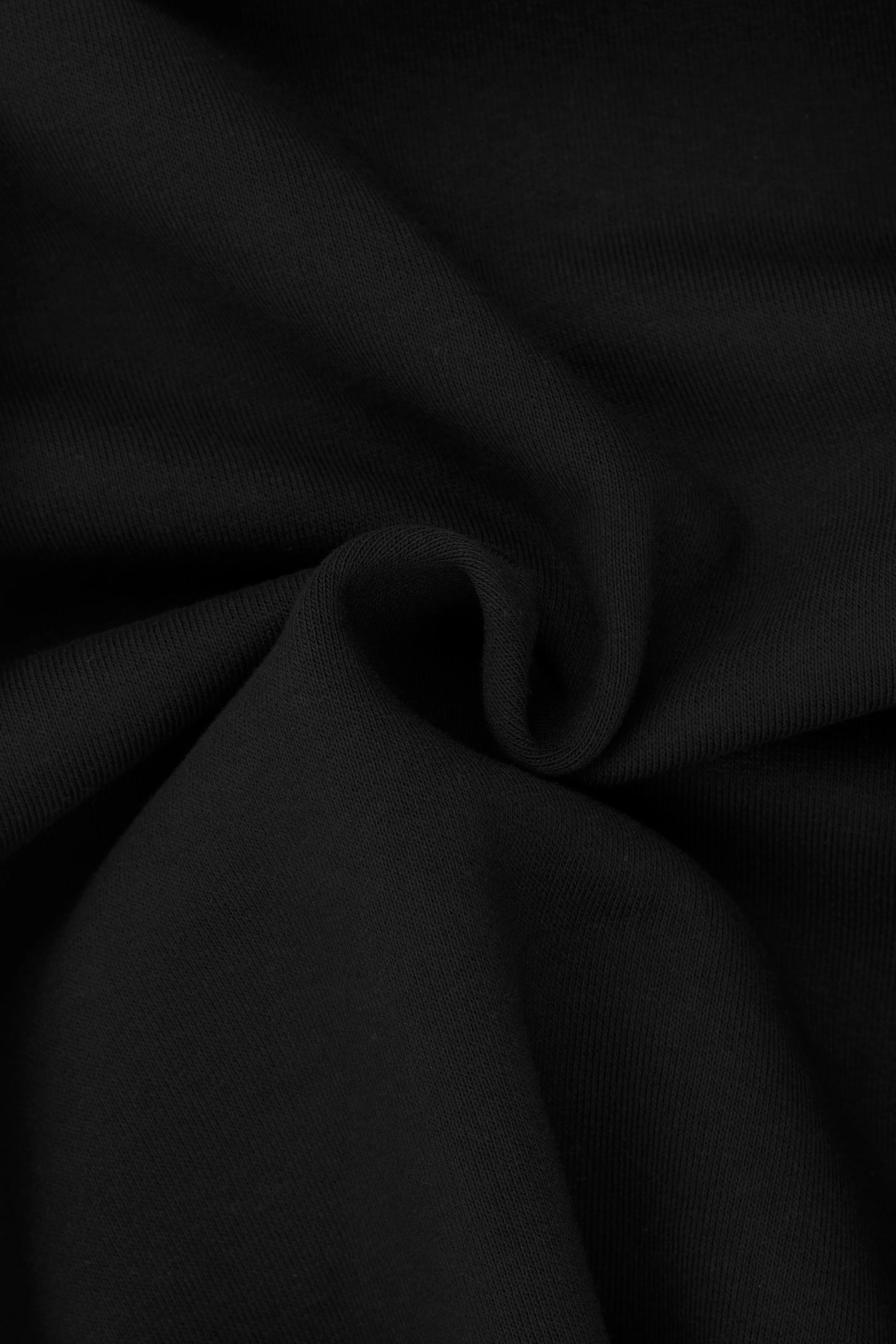 Oversized Black Hoodie for Men - Soft Heavyweight Cotton, Cozy Fit, Streetwear 7