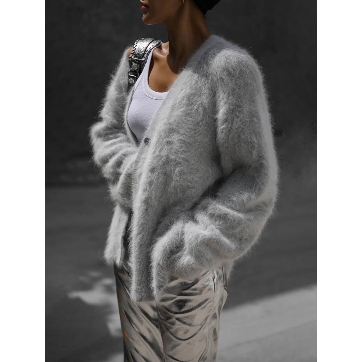 Oversized Cardigan Women Faux Cashmere Cozy Style Casual Chic 1