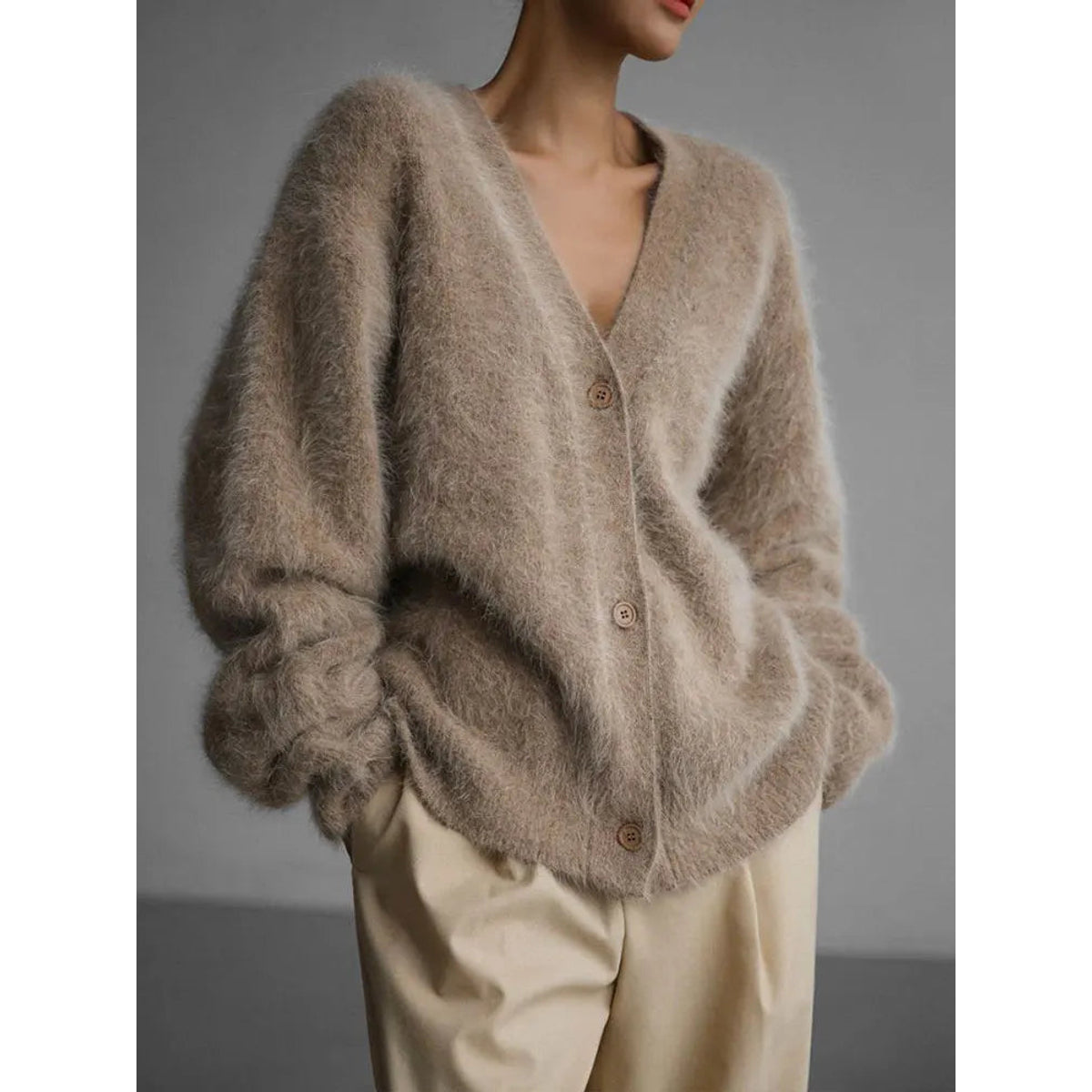 Oversized Cardigan Women Faux Cashmere Cozy Style Casual Chic 13