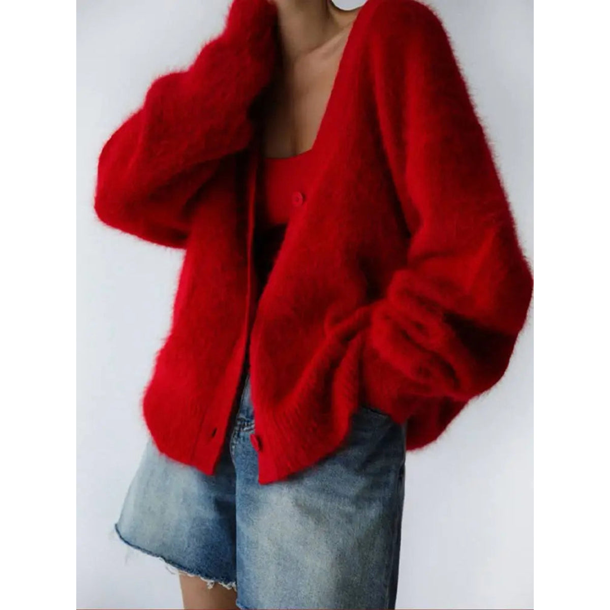 Oversized Cardigan Women Faux Cashmere Cozy Style Casual Chic 14