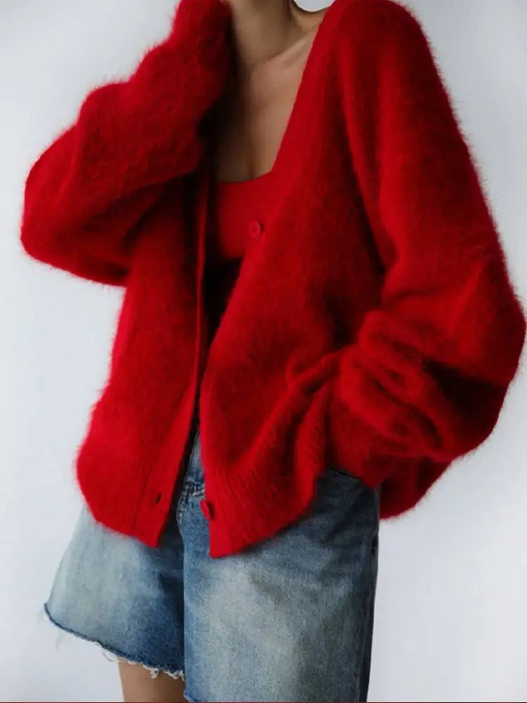 Oversized Cardigan Women Faux Cashmere Cozy Style Casual Chic 14