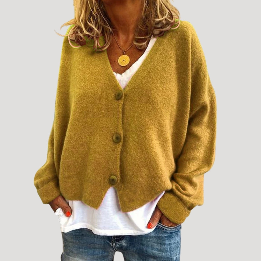Oversized Cardigan Women V Neck Button Up Knitwear 0