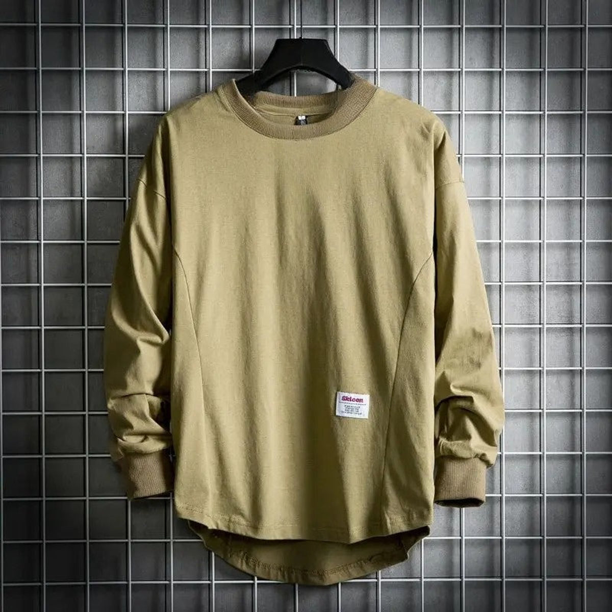 Oversized Drop Hem Pullover Soft Cotton Crewneck Relaxed Fit 5