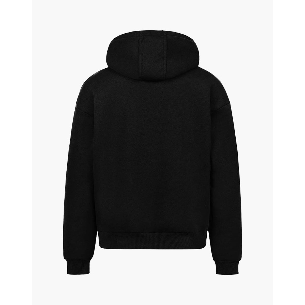 Oversized Hoodie for Men - Soft Black Cotton Blend, Relaxed Fit, Minimalist Streetwear 2