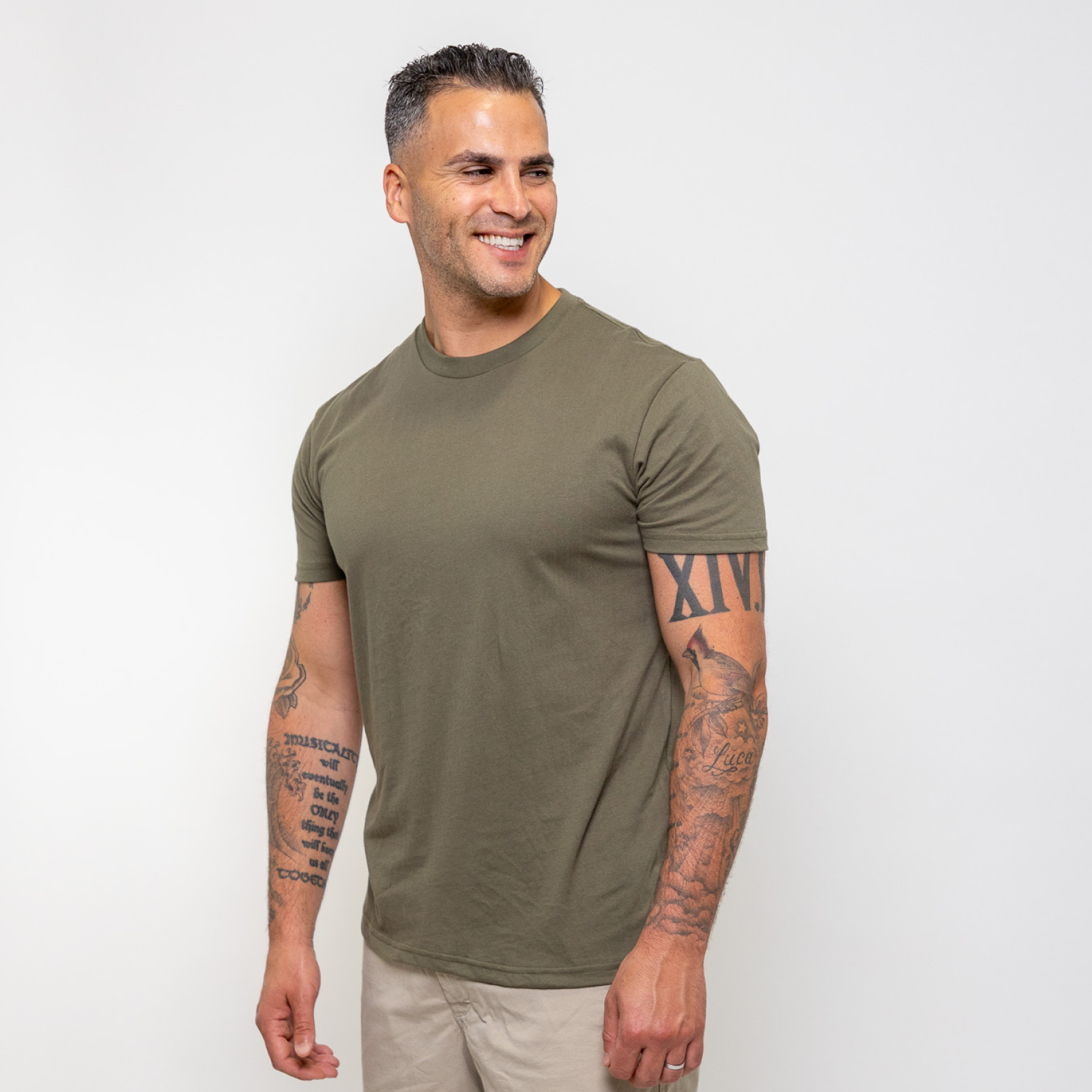 Oversized Men's T Shirt - Soft Cotton Drop Shoulder Tee in Neutral Tones 5