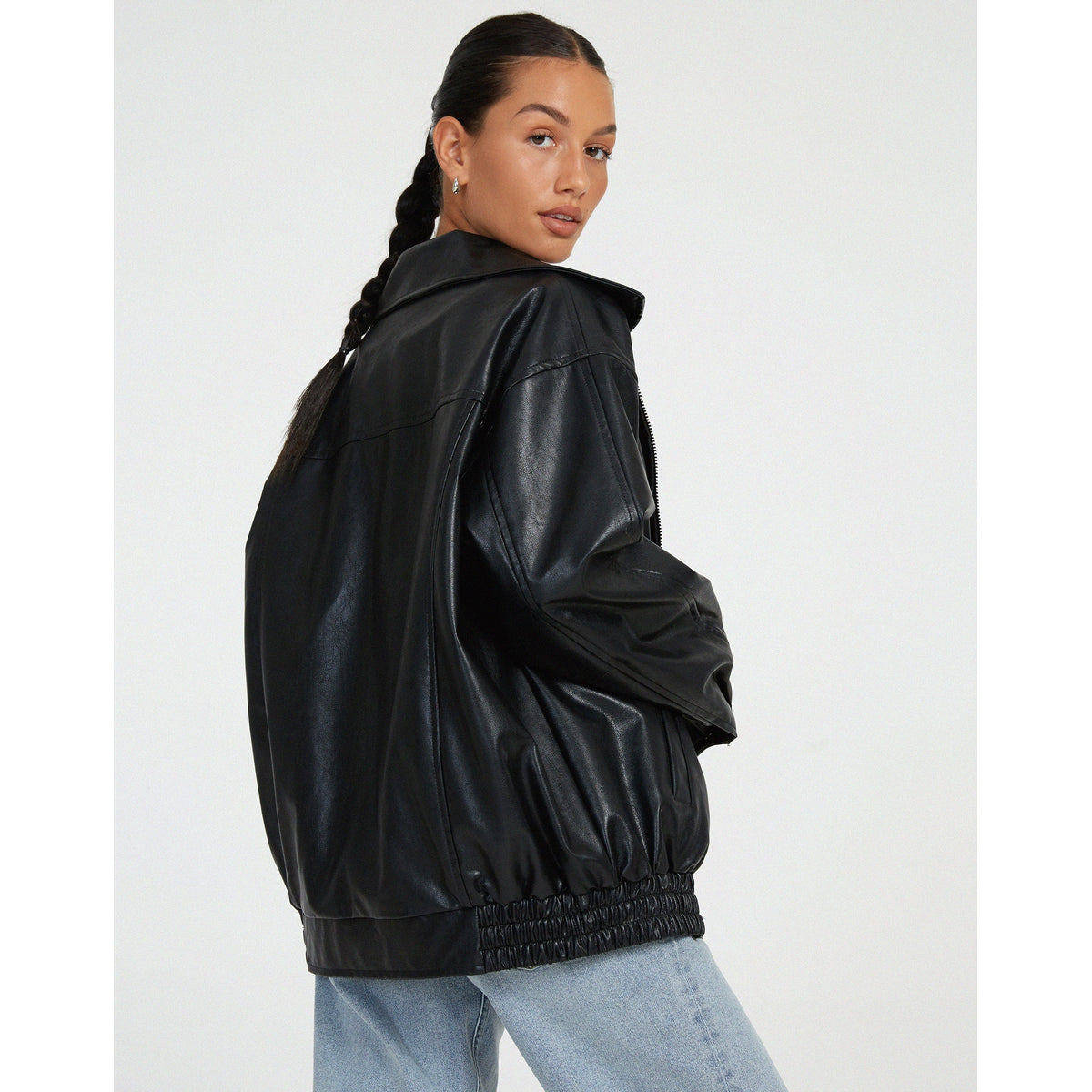 Oversized PU Leather Jacket Women Casual Chic Fashion Autumn Winter 7