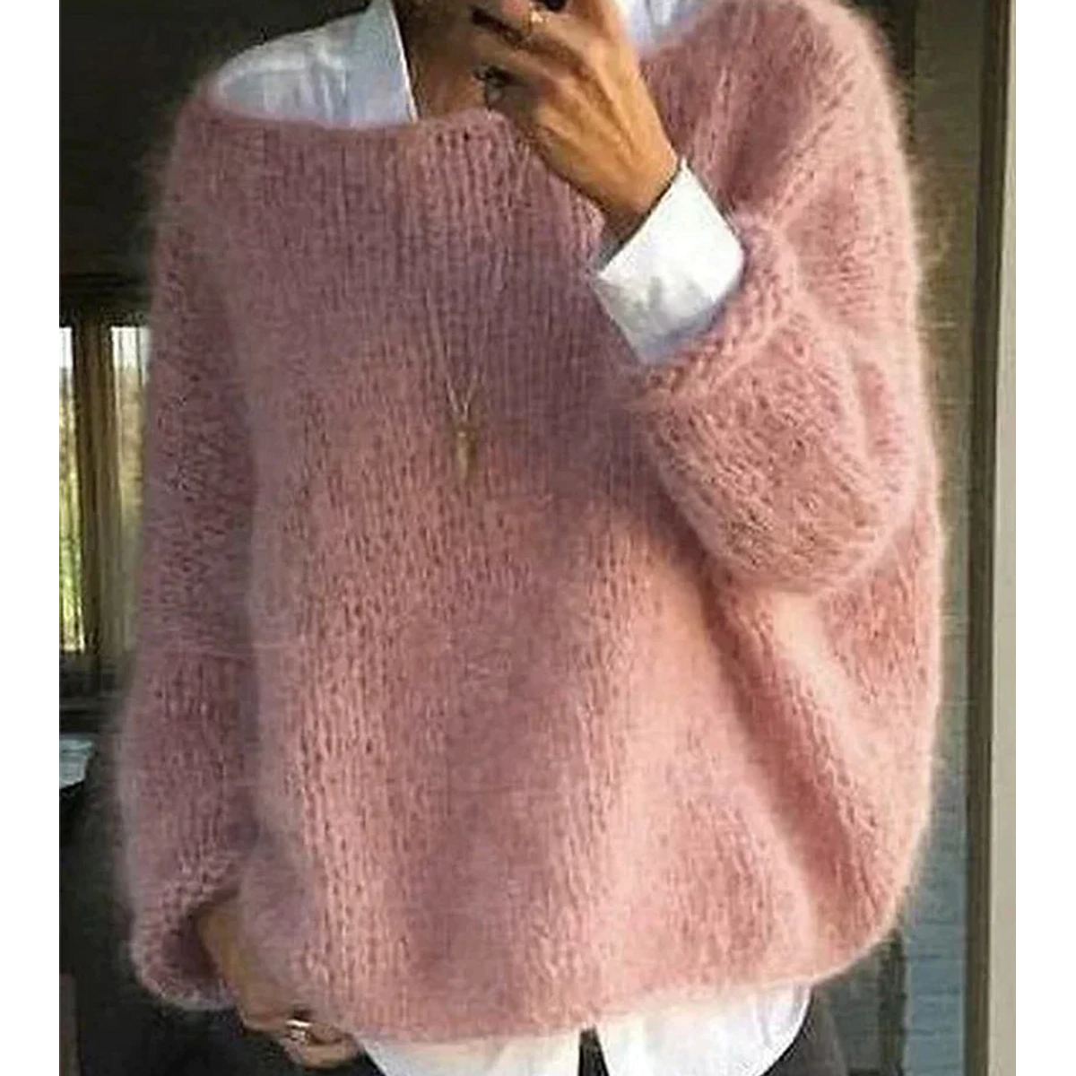 Oversized Sweater Women Soft Cozy Knitted Winter Fashion 0